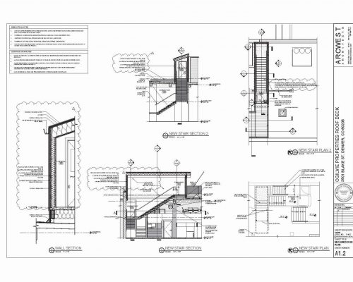 ArcWest-Architects-Blake St-Roof Deck design stair structure